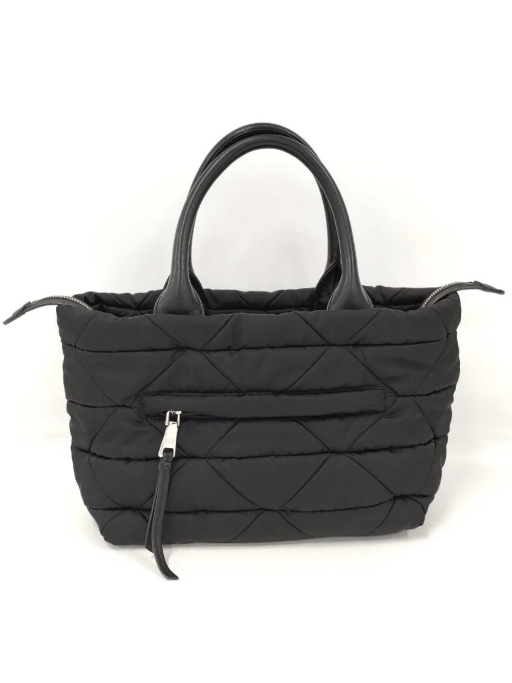 Prada Padded Tote Nylon Leather Black - Picture 2 of 9